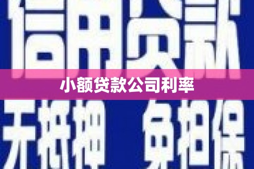 海拉尔小额贷款公司利率