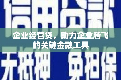 海拉尔企业经营贷，助力企业腾飞的关键金融工具
