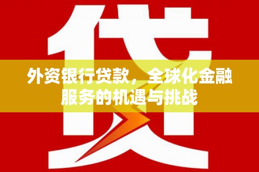 海拉尔外资银行贷款，全球化金融服务的机遇与挑战